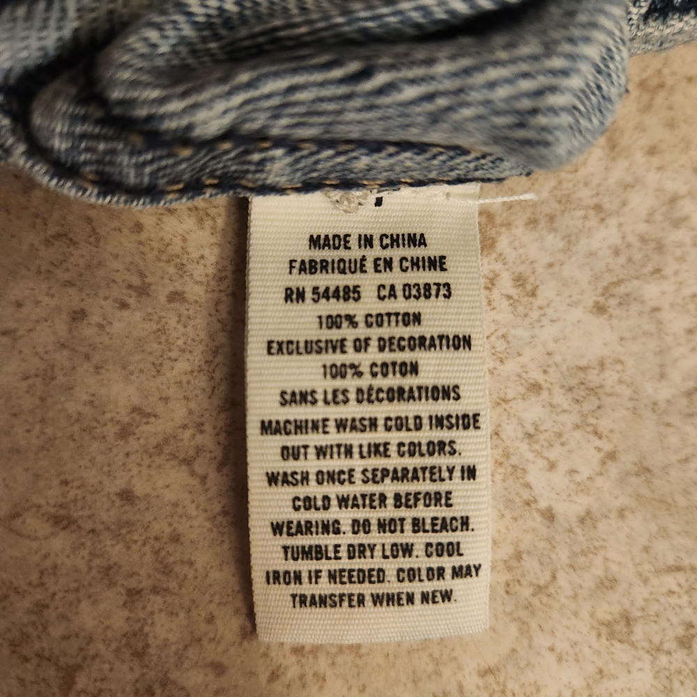 Y2K American Eagle Jeans / Denim Button Down Vest Size Sm. Good Used Conditions - Picture 4 of 10